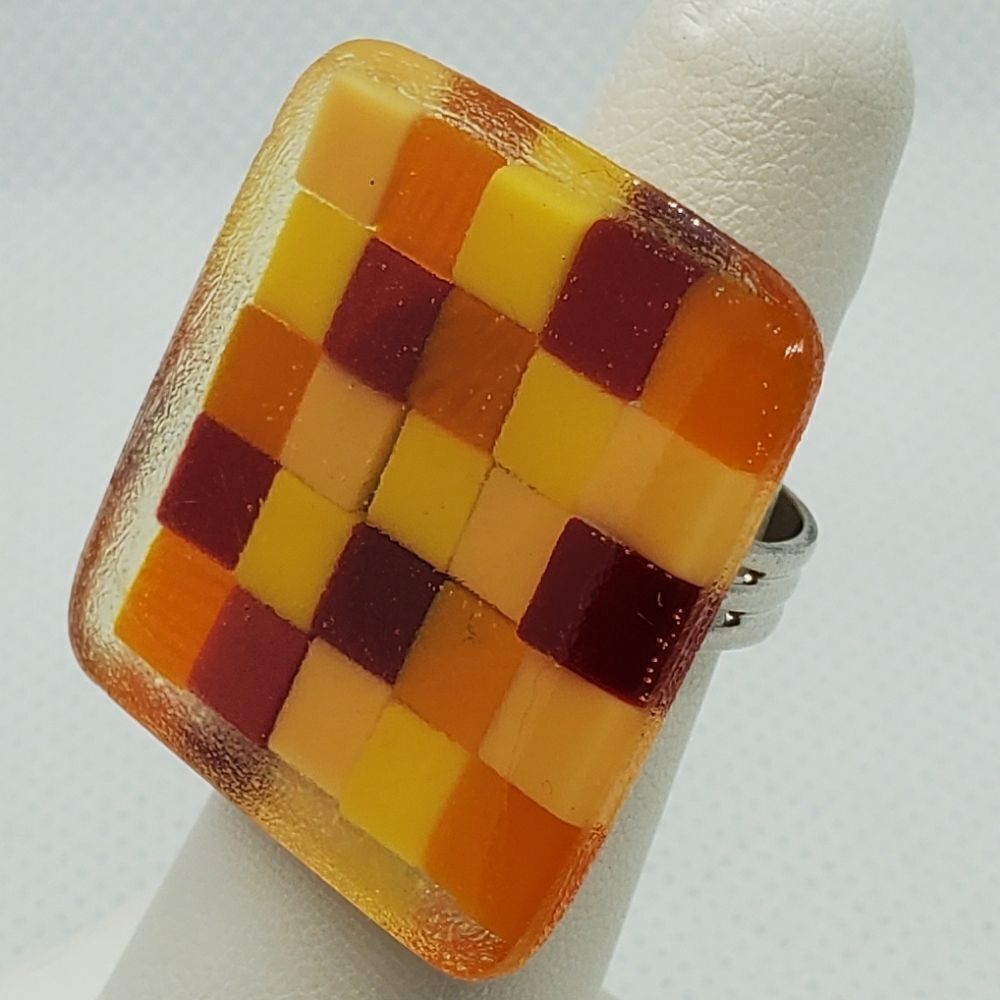 Adjustable Orange, Red, & Yellow Ring - Picture 4 of 6
